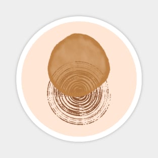 Circles and wood Texture Magnet